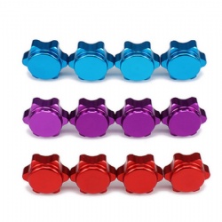17mm Alloy Wheel Hex Hub Nut Anti-Dust Cover Replacement Accessory Compatible with 18 RC Hobby Car BuggyTruck Hop-Up Parts HSP