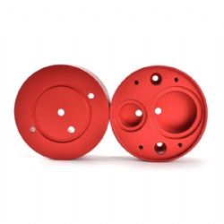 CNC Turning Milling Aluminium Parts Red Anordizing